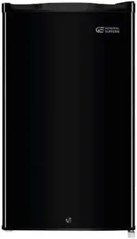 ثلاجة جنرال سوبريم بباب واحد (3.2 قدم مكعب، 91 لتر)، أسود (التركيب غير متضمن)