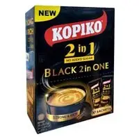 Kopiko, 2 In 1, Black Coffee 10gx10