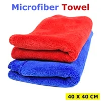 Generic Car Wash Microfiber Towel Car Cleaning Drying Cloth Hemming Car Care Cloth Detailing Car Wash Towel For Toyota Red And Blue Combo Set 2 Pcs/Set