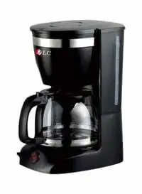 ماكينة صنع القهوة الكهربائية بفلتر سائل من DLC 830 أسود/شفاف/فضي
