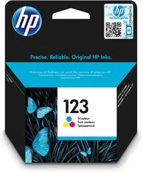 HP 123 Tri-color Ink Cartridge, Cyan/Magenta/ Yellow - F6V16AE