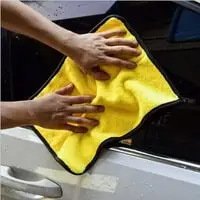 Generic 1 قطعة مزدوجة اللون ستوكات غسيل السيارات منشفة تنظيف تجفيف العناية القماش هدب ماصة قوية