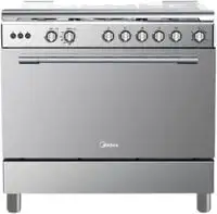 Midea Gas Oven, 115 Litres Capacity, 60x90cm Size, Steel (Installation Not Included)