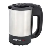 Geepas Stainless Steel Truck Kettle With 0.5L Capacity, GK38047, Concealed Heating Element, Dry Boil & Overheating Protection, Indicator Light, Auto-Turn Off