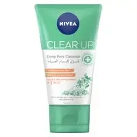 NIVEA Face Wash Deep Pore Cleanser, Clear Up With Sea Salt, Salicylic  Hyaluronic Acid, 150ml