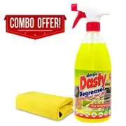 Combo Offer - Buy  Classic Dasty Degreaser Multi Purpose Cleaning Spray 1 L + Microfiber Cleaning Towel (45*38)