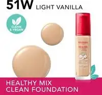 Bourjois Healthy Mix Foundation 51W Light Vanilla - بورجوا كريم أساس هيلثي ميكس