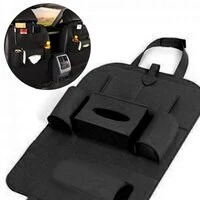 Generic حقيبة تخزين للمقعد الخلفي للسيارة متعددة الوظائف باللون الأسود عدد 1 قطعة