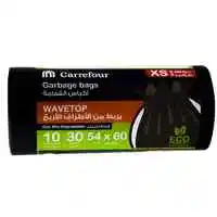 Carrefour garbage roll black wavetop Xsmall 10 gallons × 30 bags