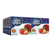 Foster Clark39s Strawberry Flavour Jelly Dessert 80g x6 Pieces