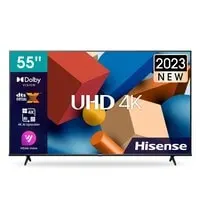 Hisense 55 Inch 4K Smart TV With Airplay , Dolby Vision HDR DTS Virtual X Bluetooth And Wi Fi Large Screen Television - 55A6K (2023 Model)