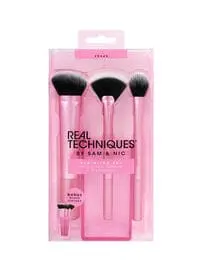 Real Techniques Pack Of 3 Sculpting Brush Pink/Black