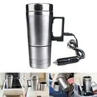 Generic Water Heater Mug Car Electric Kettle Heated Stainless Steel Car Cigaratte Lighter Heating Cup 12V