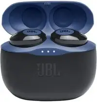 سماعات JBL Tune 125TWS True اللاسلكية داخل الأذن - صوت نقي، صوت، بطارية 32 ساعة، بلوتوث، زوج سريع، مريح، مكالمات لاسلكية، موسيقى، مساعد صوت أصلي، متوافق مع Android وiOs (أزرق)
