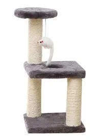 Generic Cat Tree 45x45x20cm, 2-Layer Cat Tree Tower, Cat Condo With Sisal Scratching Post, Rest Activity Center Cat Climbing Tree With Toys, Sisal Posts