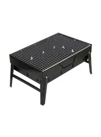 Generic Portable Charcoal Barbecue Grill -Black/Silver 20X35X27cm