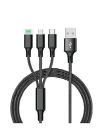 Sky-Touch 3 In 1 USB Phone Charger Cable 5A Fast Charging Cable 2m