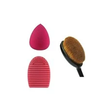 Max Elegance Brush And Sponge And Cleaning Brush Multicolors