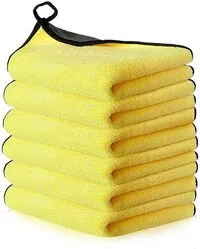 Generic Super Absorbent Microfiber Towels For Cars/Interior, Reusable-Microfiber Cleaning Cloth Dust Cloth, Lint Free Drying Towel Car Wash Towels (6 Pcs)