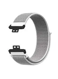 حزام نايلون بديل من Fitme لساعة Huawei Watch Fit، أبيض
