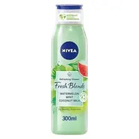 NIVEA Shower Gel Body Wash Fresh Blends Watermelon Mint and Coconut Milk 300ml