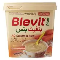 Blevit Plus Gluten Free AD Carrots And Rice Dry Cerelac 6+ Months 250g
