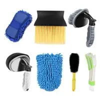Car Cleaning Kit - Microfiber Car Wash Glove For Interior And Exterior, Wheel Cleaning Brush Tool Set, Car Washing Sponge And AC vent cleaning brush