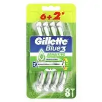 Gillette Blue3 Sensitive Disposable Razors 8 Pieces