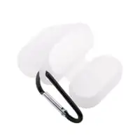 Generic Protective Silicone Airpods Case Shock Proof With Carabiner, Clear
