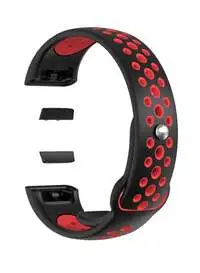 Fitme Replacement Strap For Huawei Band 6, Black/Red