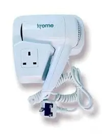 Krome Professional Wall Hair Dryer Portable Wall Mount Portable Hair Dryer 1300W