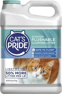 Cat's Pride Lightweight Clumping Cat Litter, Flushable 10lb