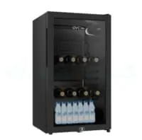 GVC Pro Glass Display Refrigerator, 4 Feet, GVRG-125, Black (Installation Not Included)