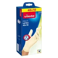Vileda disposable latex gloves S/M size 40+10 free pieces
