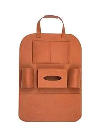 Generic Car Seat Storage Bag Wool Brown 2 Piece