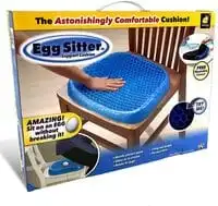 Generic Egg Sitter Seat Cushion With Non-Slip Cover Breathable Honeycomb Design Absorbs Pressure Points, Blue/Black, W 37.6 X H 35.2 X L 5.6 Cm
