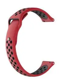 Fitme Sport Replacement Band For 20mm Watches, Red/Black
