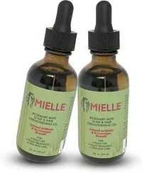 Mielle Organics Rosemary Mint Growth Oil 2 Oz,(Pack Of 2),Scalp And Hair Strengthening Oil,Infused With Biotin To Encourage Growth