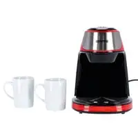 Geepas Coffee Maker, 0.3L Electric Coffee Maker, GCM41508, 2 Ceramic Cups, Reusable Nylon Filter, Plastic Body With Ss Decoration, Coffee Machine For Home, Office