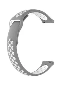 Fitme Sport Replacement Band For 18mm Watches, Grey/White