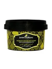 Jardin Oleane Moroccan Black Soap With Lemon Essential 250 gm
