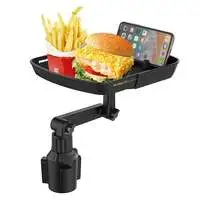 Car Tray Table Multifunction Stretchable Cup Holder Desk Cum Phone Holder Car Food Tray Adjustable Eating