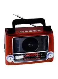 راديو بلوتوث محمول من دي إل سي Dlc-32215B أحمر/أسود