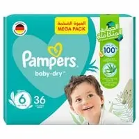 Pampers Aloe Vera Taped Diapers, Size 6, 13+kg, Mega Pack, 36 Diapers 