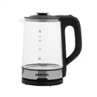 Krypton 1500W Electric Glass Kettle - Boil Dry Protection & Auto Shut Off, Fast Boil & Easy To Clean, Ideal For Hot Water, Tea Or Coffee, 2L Cordless Kettle