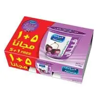 Almarai Vetal Layered Fruit Yoghurt Black Cherry 140g × 5 + 1 Free