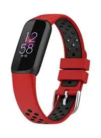 حزام رياضي بديل من Fitme لـ Fitbit، أحمر فاخر/أسود