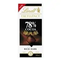 Lindt Excellence Cocoa 78 % Dark Chocolate 100g