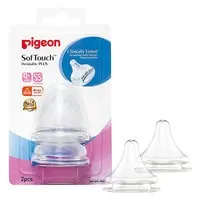 Pigeon SofTouch Peristaltic Plus Wide Neck Silicone Teat Small Clear
