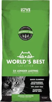 World's Best Cat LitterUnscented Clumping Cat Litter 12.7kg